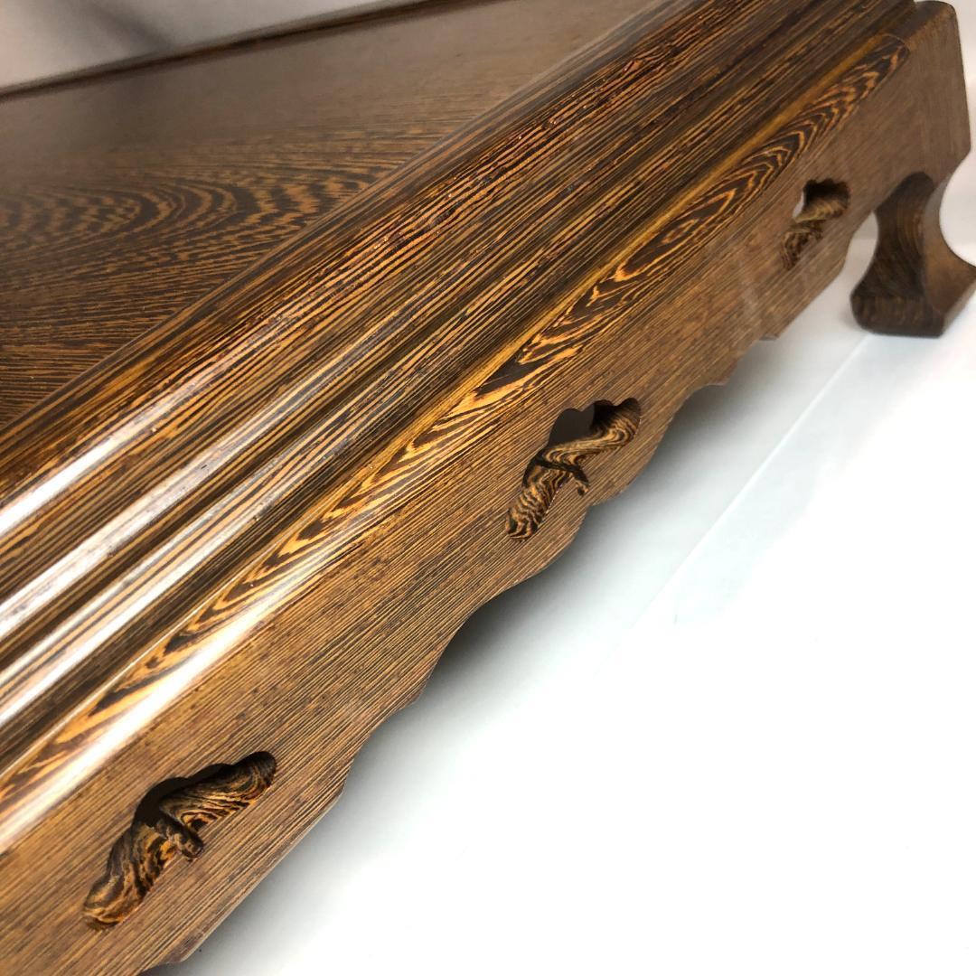 盆栽台,花台　飾り台 盆栽卓　61.5㎝、5kg 天然木アンティーク　未使用品