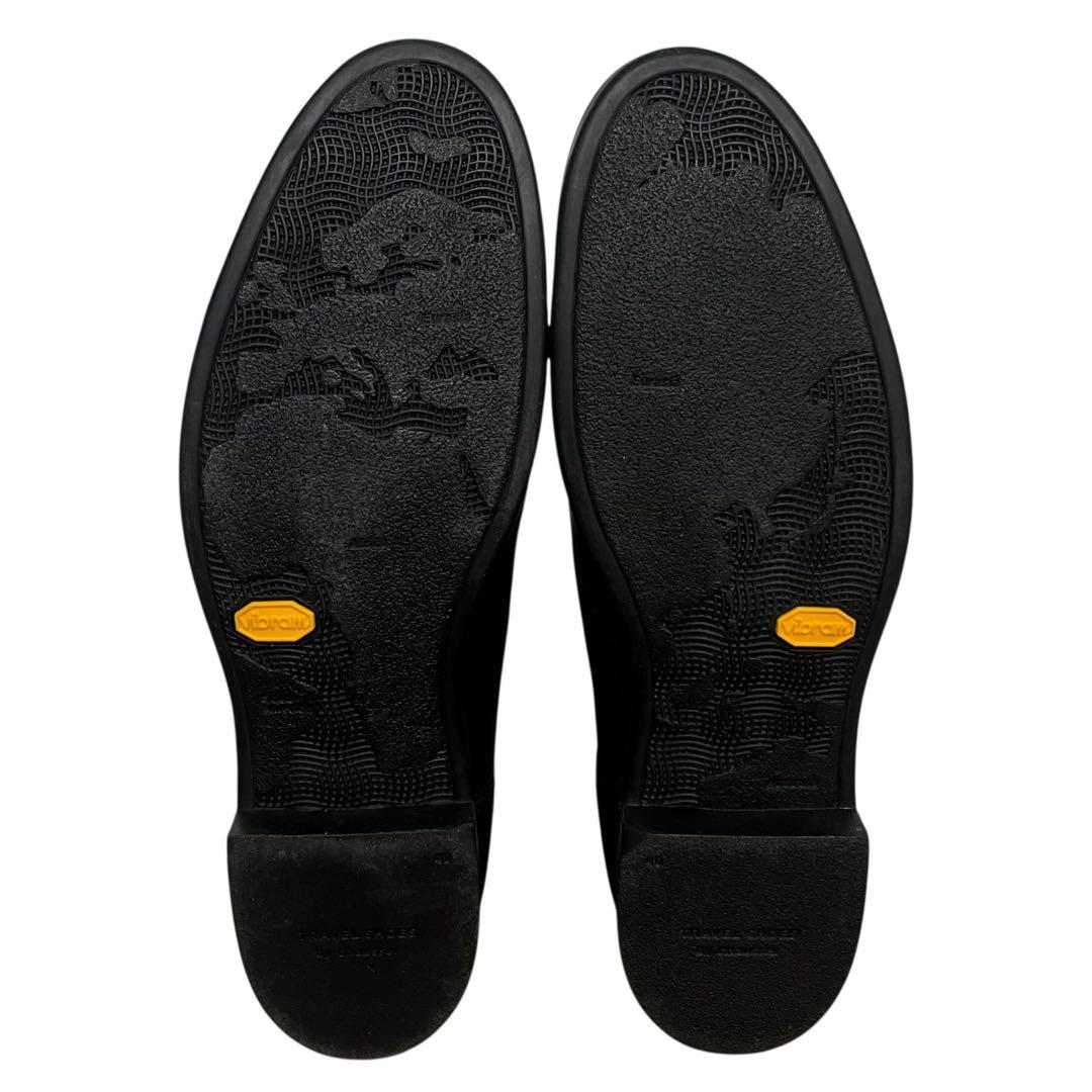 【未使用級】ショセ 40 防水レザー サイドゴアブーツ vibram 黒