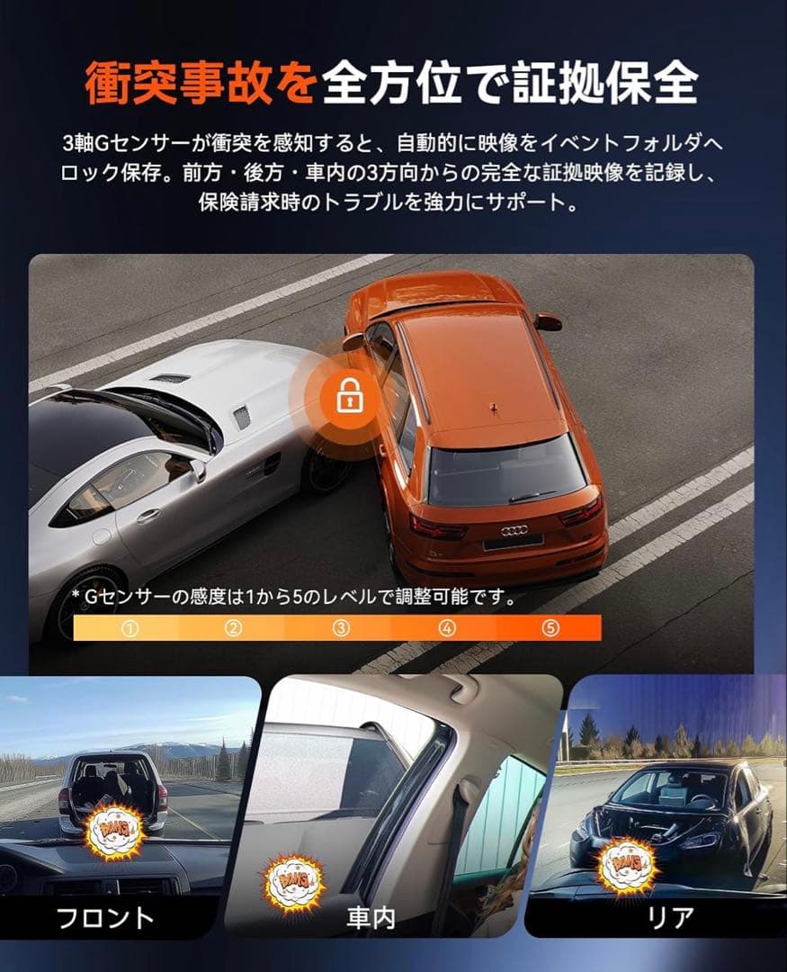 新品未使用 Vantrue Nexus 4S 前後3カメラ STARVIS 2