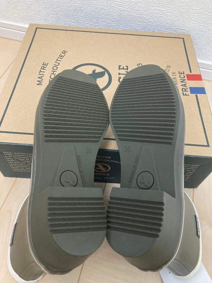 【新品】AIGLEエーグル天然/ラバーブーツ/レディース23cm【入手困難品】