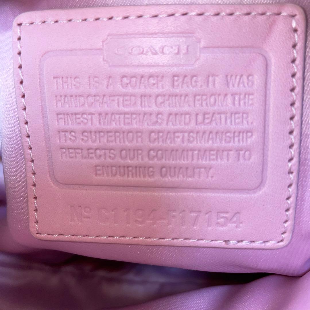 【美品】 COACH コーチ ハンドバッグ ミニボストン ピンク 17154