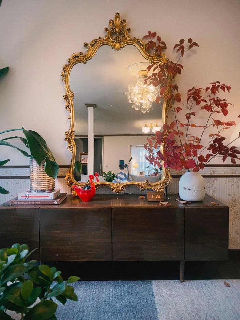 イタリア製 SILIK シリックArt.108ウォールミラー ロココ様式輸入家具