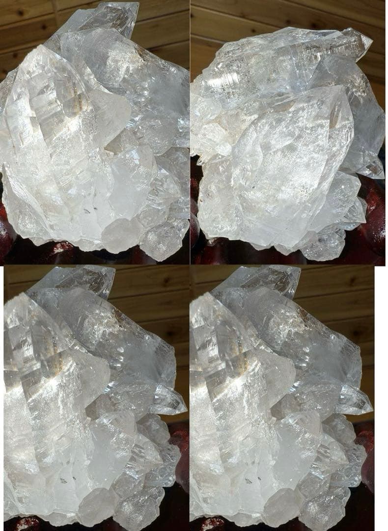 特注手彫台座 最高品質ヒマラヤ山脈ガネーシュヒマール水晶クラスター クローライト