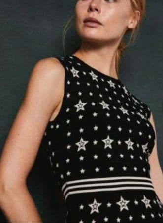 TED BAKER(テッドベイカー) 星柄ドット ニットフレアワンピース