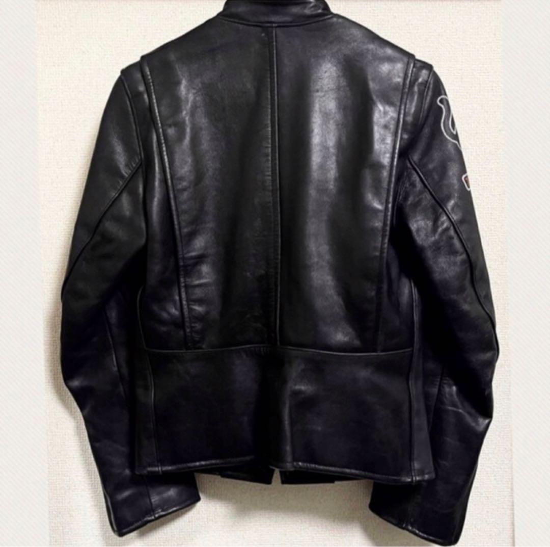 希少 オゾンコミュニティ シングル ライダース ジャケット 牛革 ブラック 美品