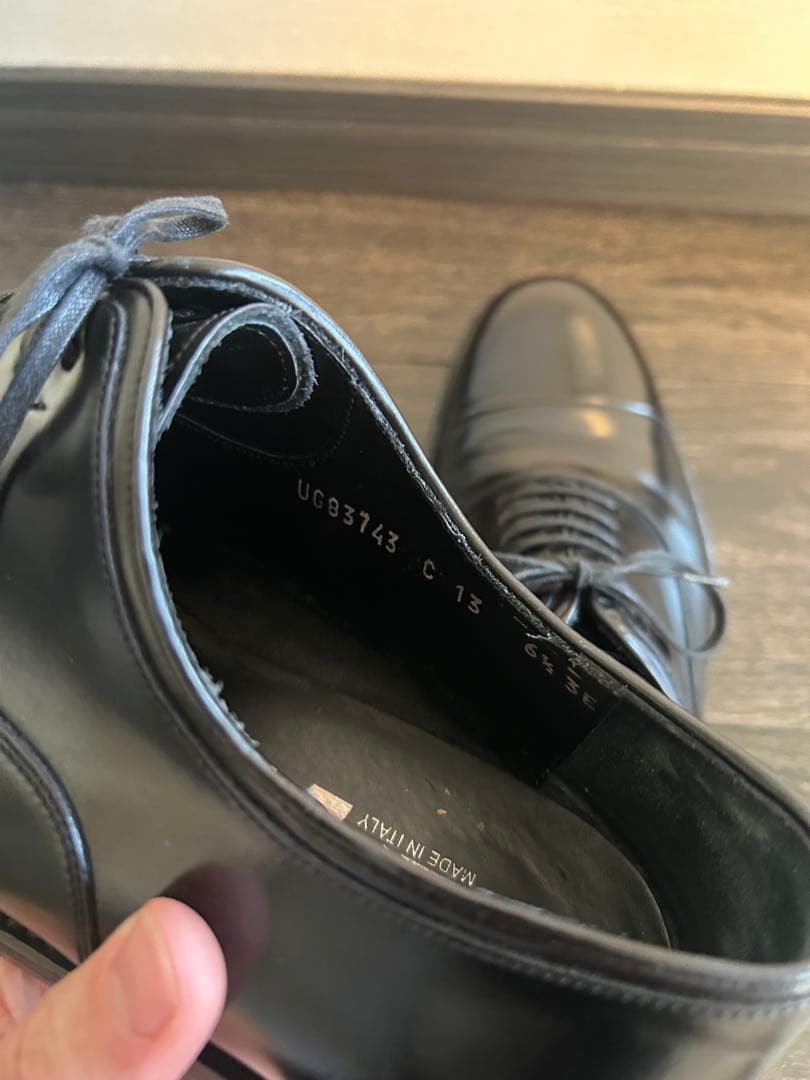 値下げ！！！フェラガモ　レザーシューズ　ストレートチップ　黒　6.5