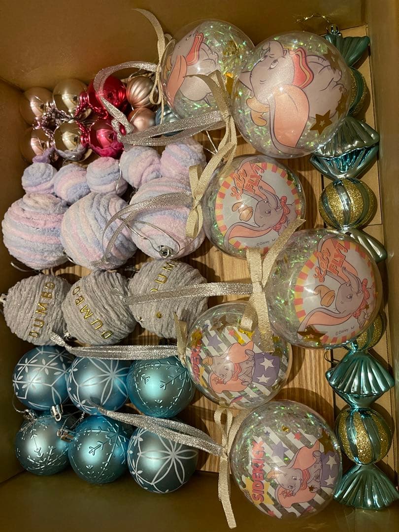 クリスマスツリーオーナメントセット ディズニーキャラクター　ダンボぬいぐるみ