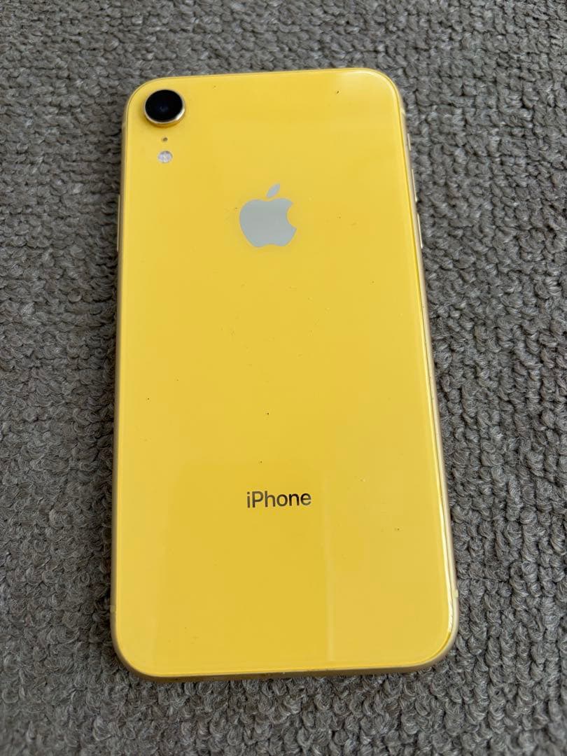 Apple iPhone XR 本体、64GB イエロー 箱、イヤホン付き