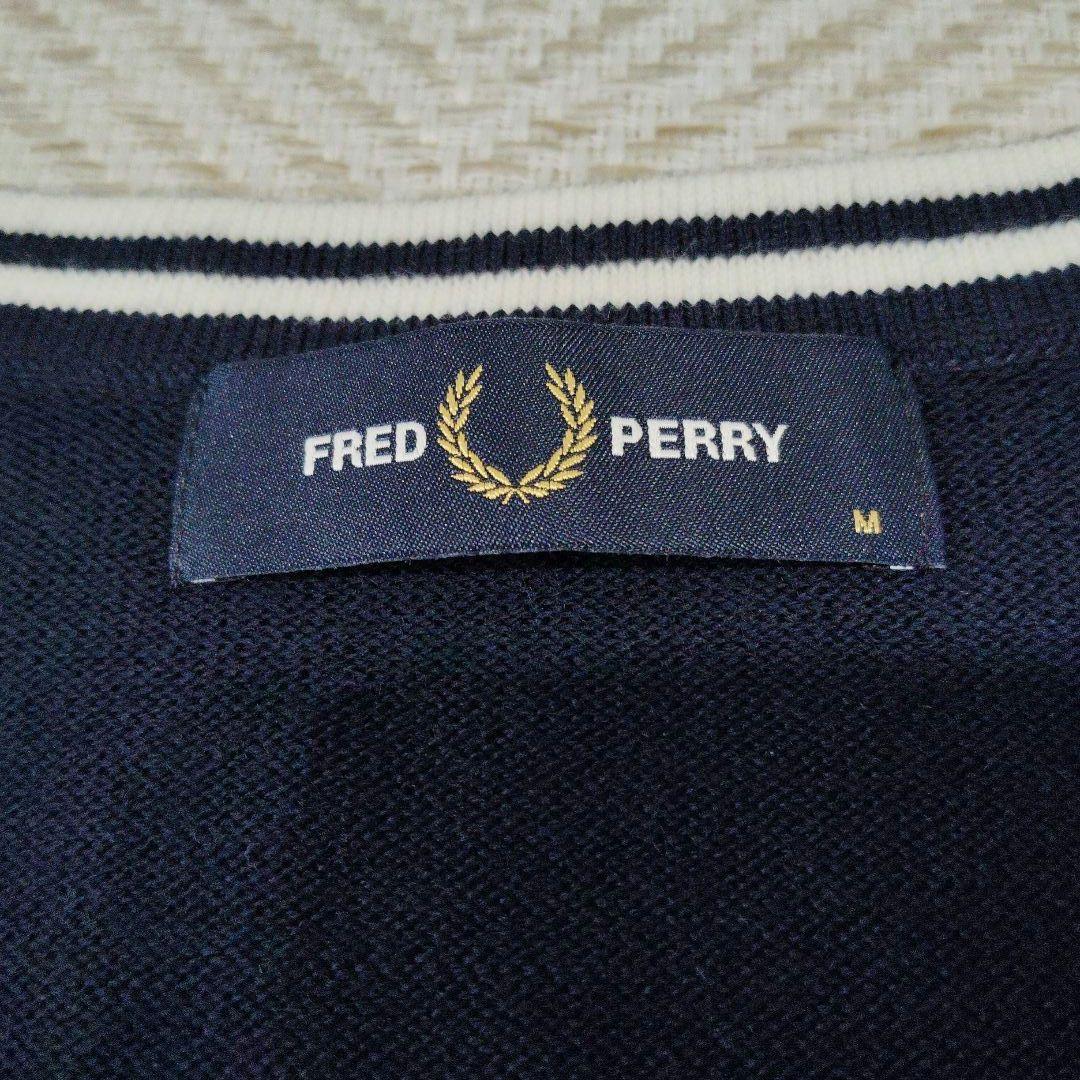 FRED PERRY フレッドペリー ベスト　М　メンズ　ウール&コットン