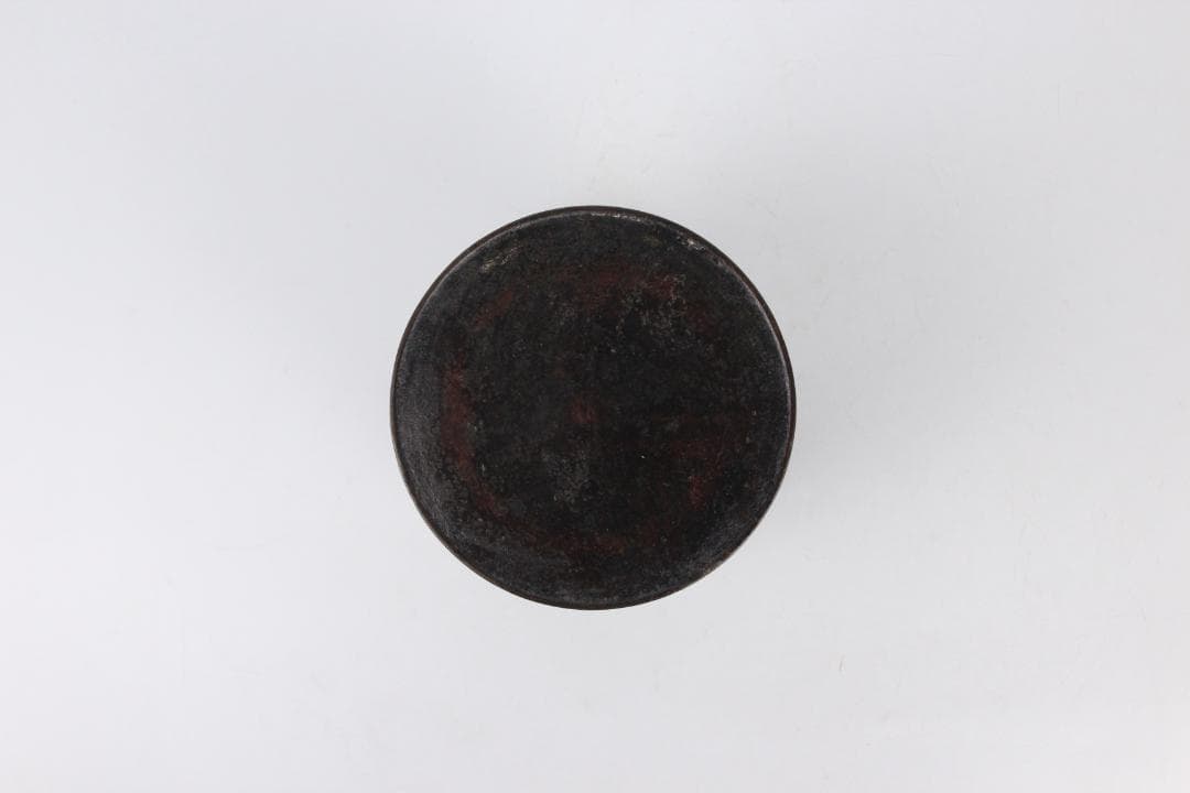 明末清初中国 木胎 黒漆 筒形容器 民窯 民用 漆器 物入れ ED11-23