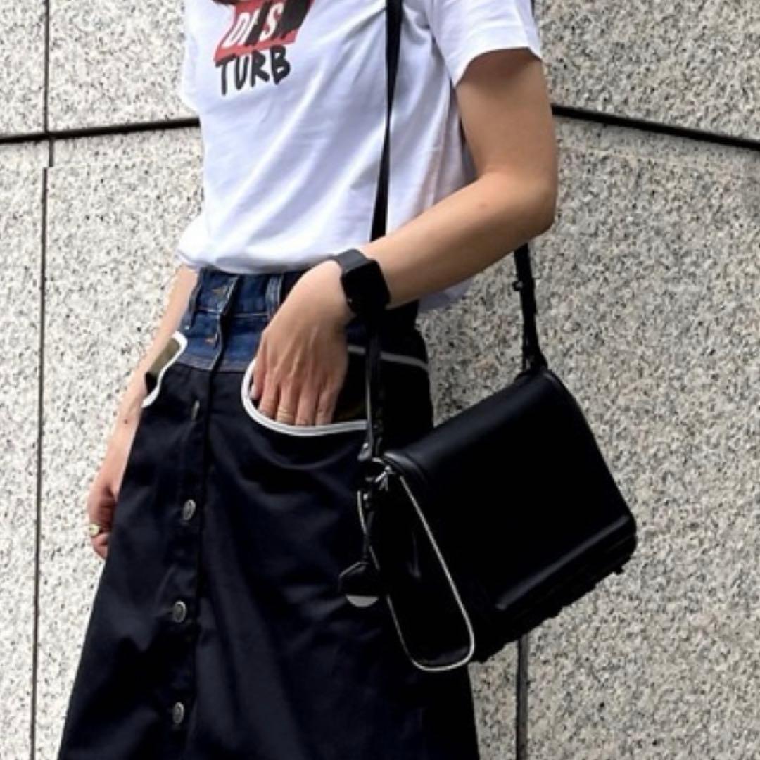 DIESEL ディーゼル Y2K ✨ レザー ショルダーバッグ ブラック Bag
