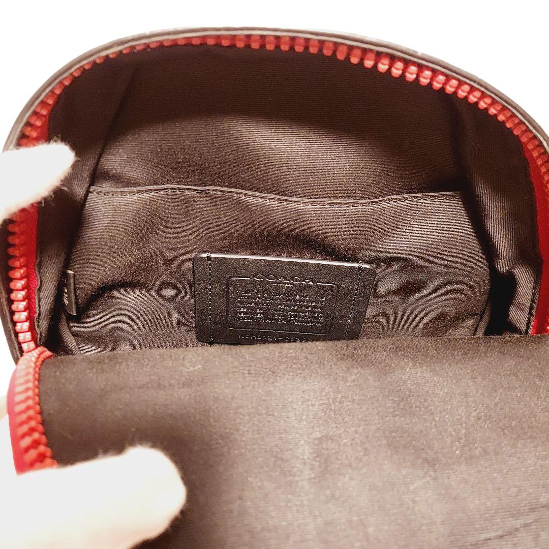 【COACH】ボディバッグ 白×赤×黒 ユニセックス コンパクト