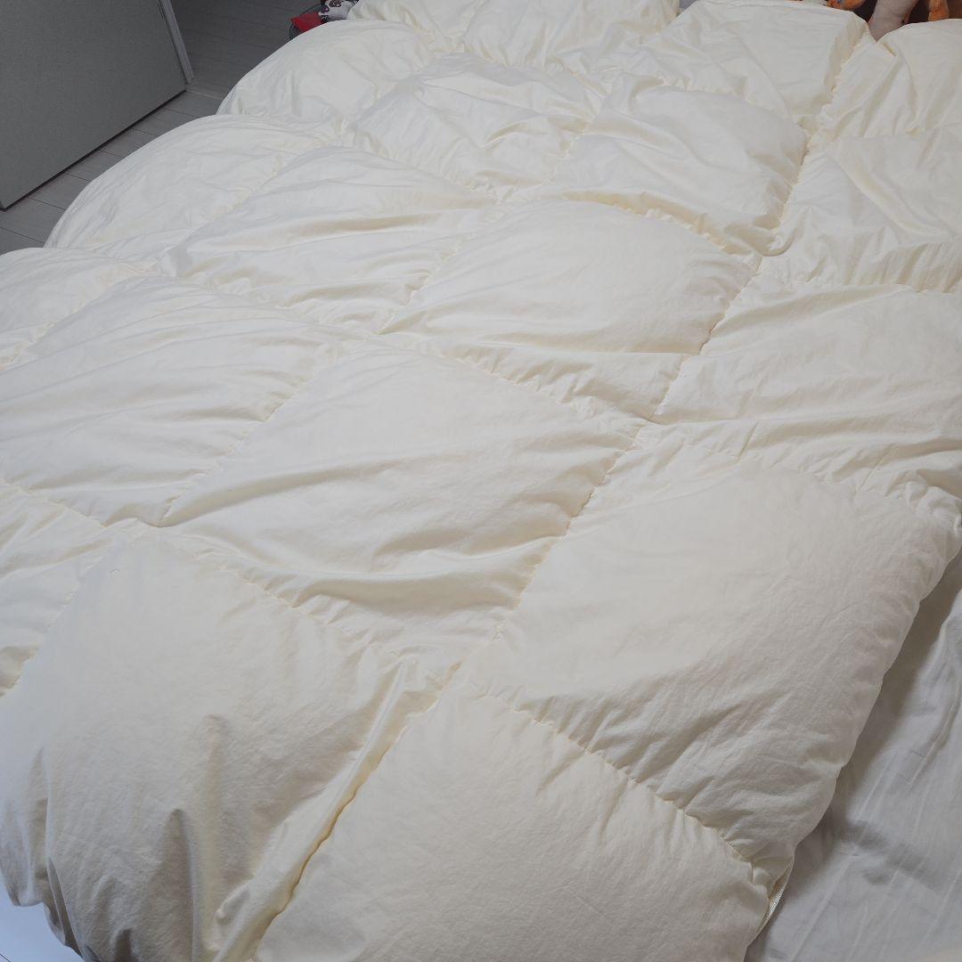 保証書付Dauna Sサイズ ドイツ製ダウナ　シングル　クリーム色　600g