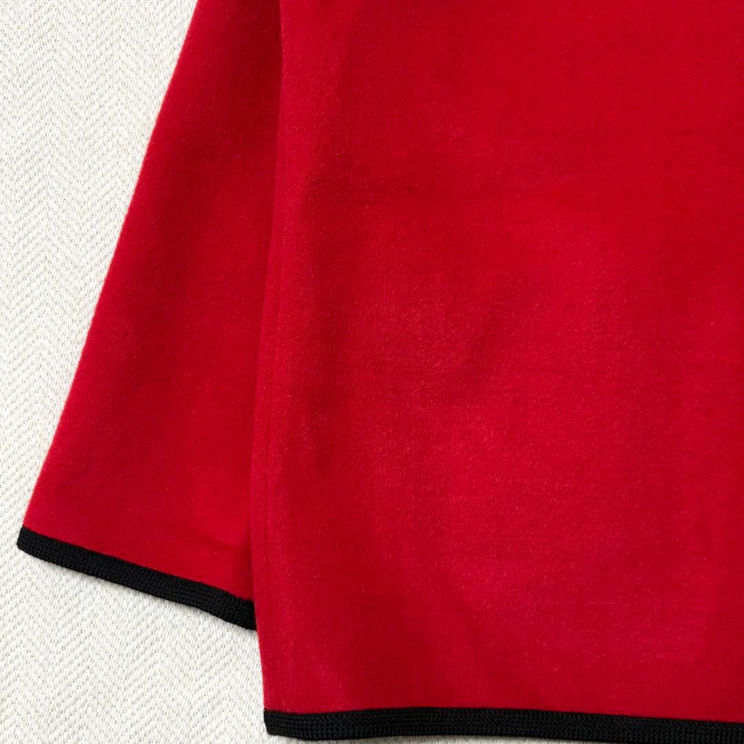 専用　BURBERRY バーバリー カシミヤ ウール ノバチェック コート 赤