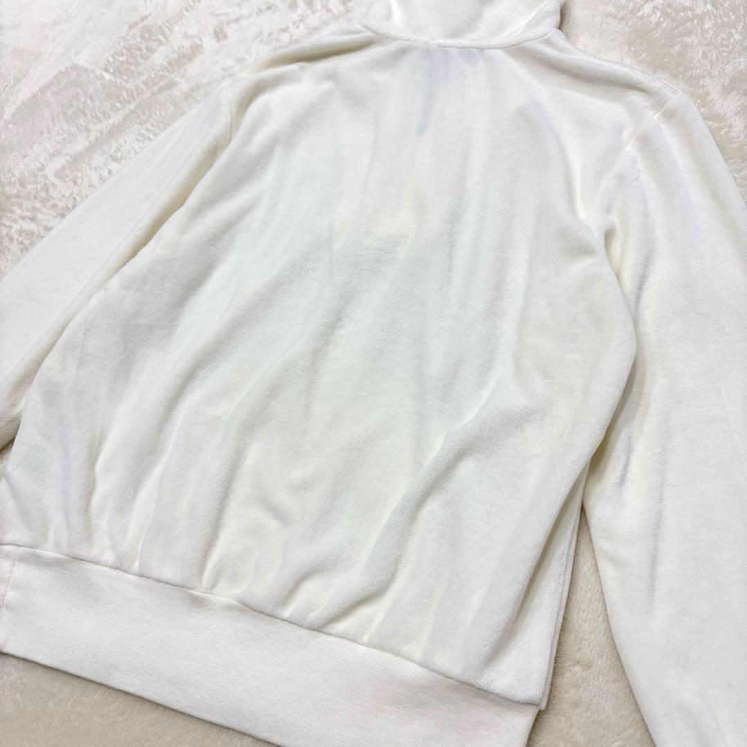新品タグ付✳︎ポロラルフローレン現行タグ大人気ベロアハーフジップホワイト正規品