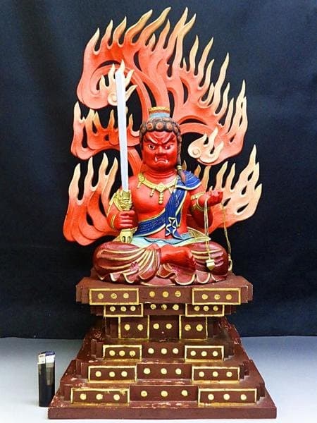 木製 不動明王座像