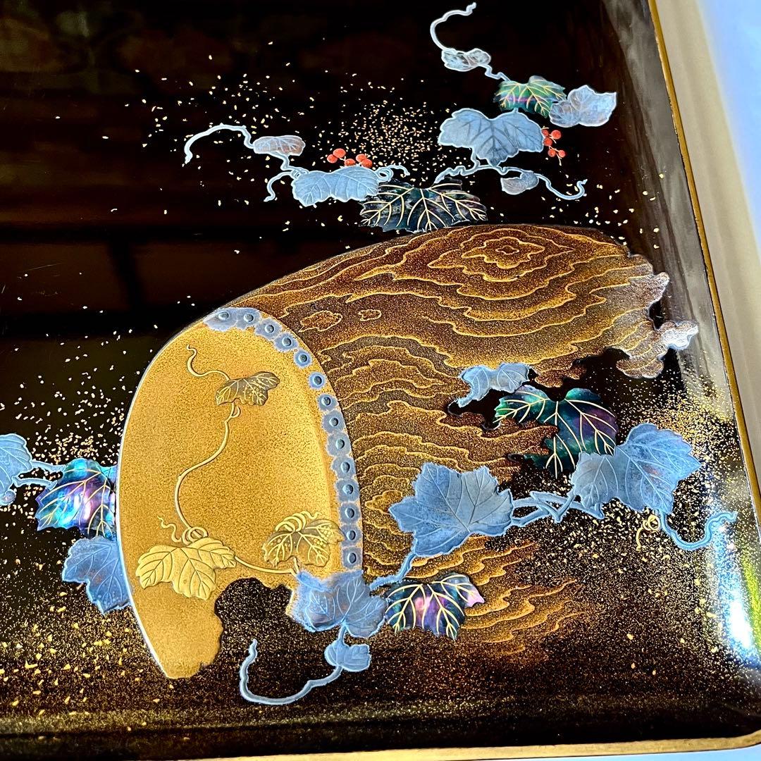 ●梶川銘●蒔絵●香盆●諫鼓●諫鼓蒔絵●螺鈿●梨地●梶川●江戸期