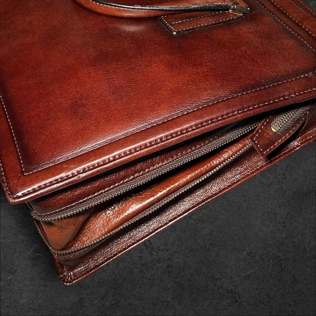 青木鞄 LUGARD ビジネスバッグ ブリーフケース 本革 メンズアンティーク