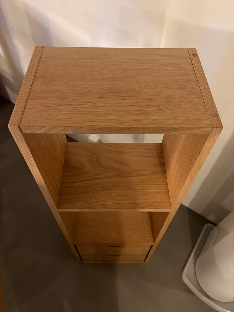 無印良品 スタッキングシェルフ オーク ３段（チェスト付き）