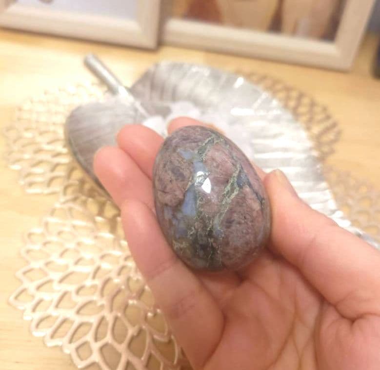 【№11】天然石 ケセラストーン たまご型 原石 浄化 ミロナイト ケセラセラ