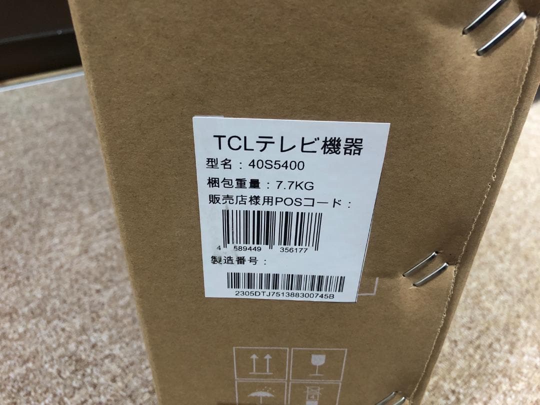 【新品・未開封】TCL スマート液晶テレビ 40S5400