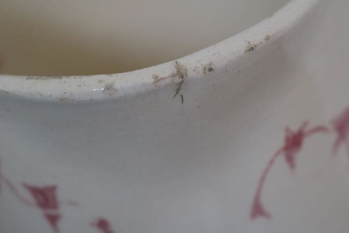 【特大】　LONGCHAMPS ケシの花　水差し　ピシェ　フランス　アンティーク