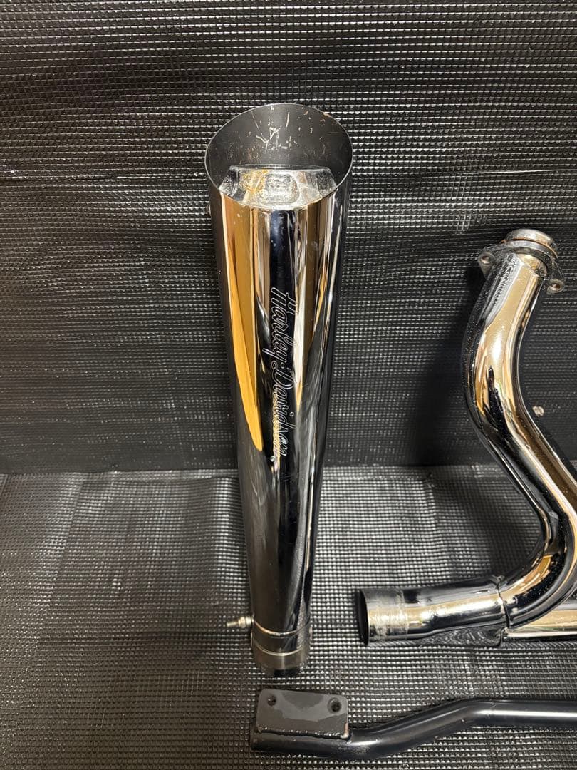 （希少）ハーレー ダイナ FXDL 純正オプション 2in1 マフラー ステー付