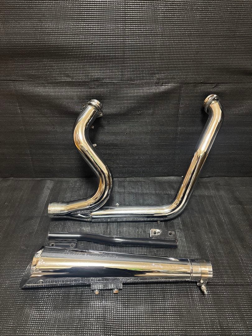 （希少）ハーレー ダイナ FXDL 純正オプション 2in1 マフラー ステー付