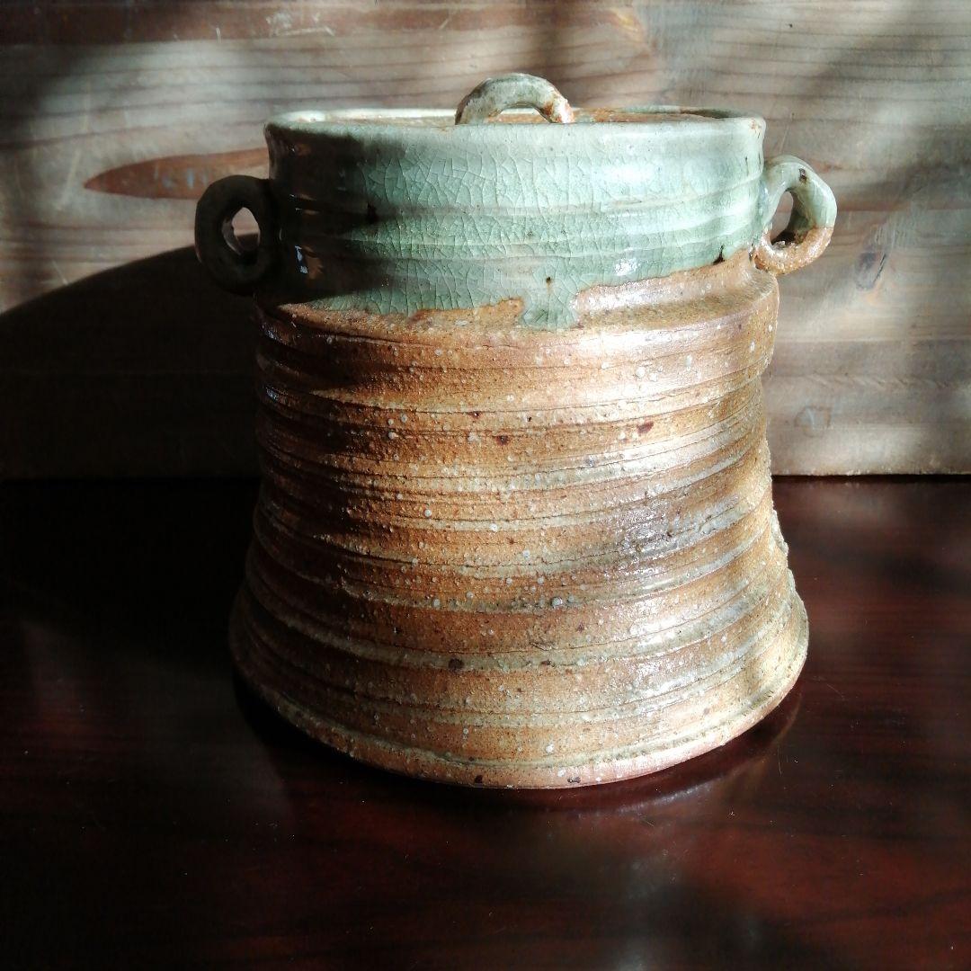 伊賀焼　土楽　伊賀臼形水指　19.5cm