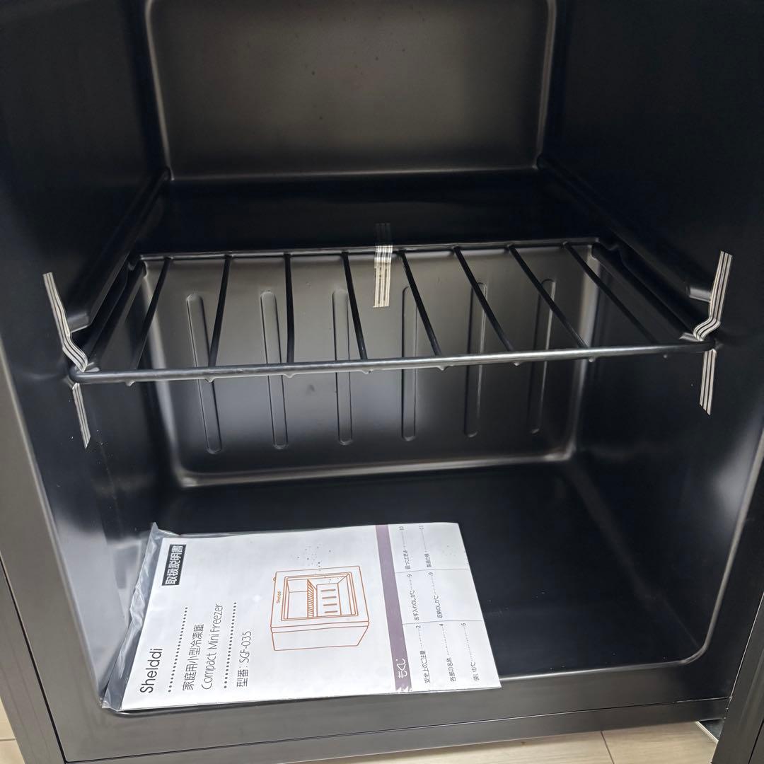 Shelddi ミニ冷凍庫 35L 小型 家庭用 透明ガラスドア お洒落 静音