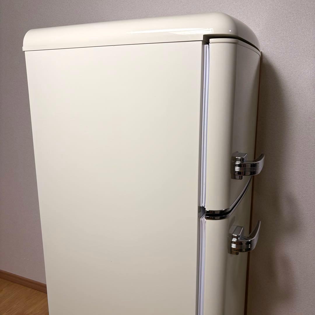 2021年製 冷蔵庫 一人暮らし 単身用 小型 3ヶ月保証 送料無料 レトロ家電