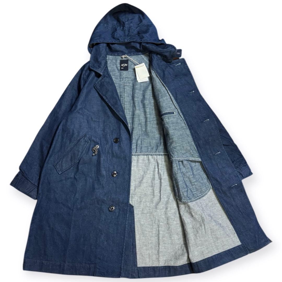 定価9.4万 タグ付 45R 大麦デニムの908モッズステンカラーコート