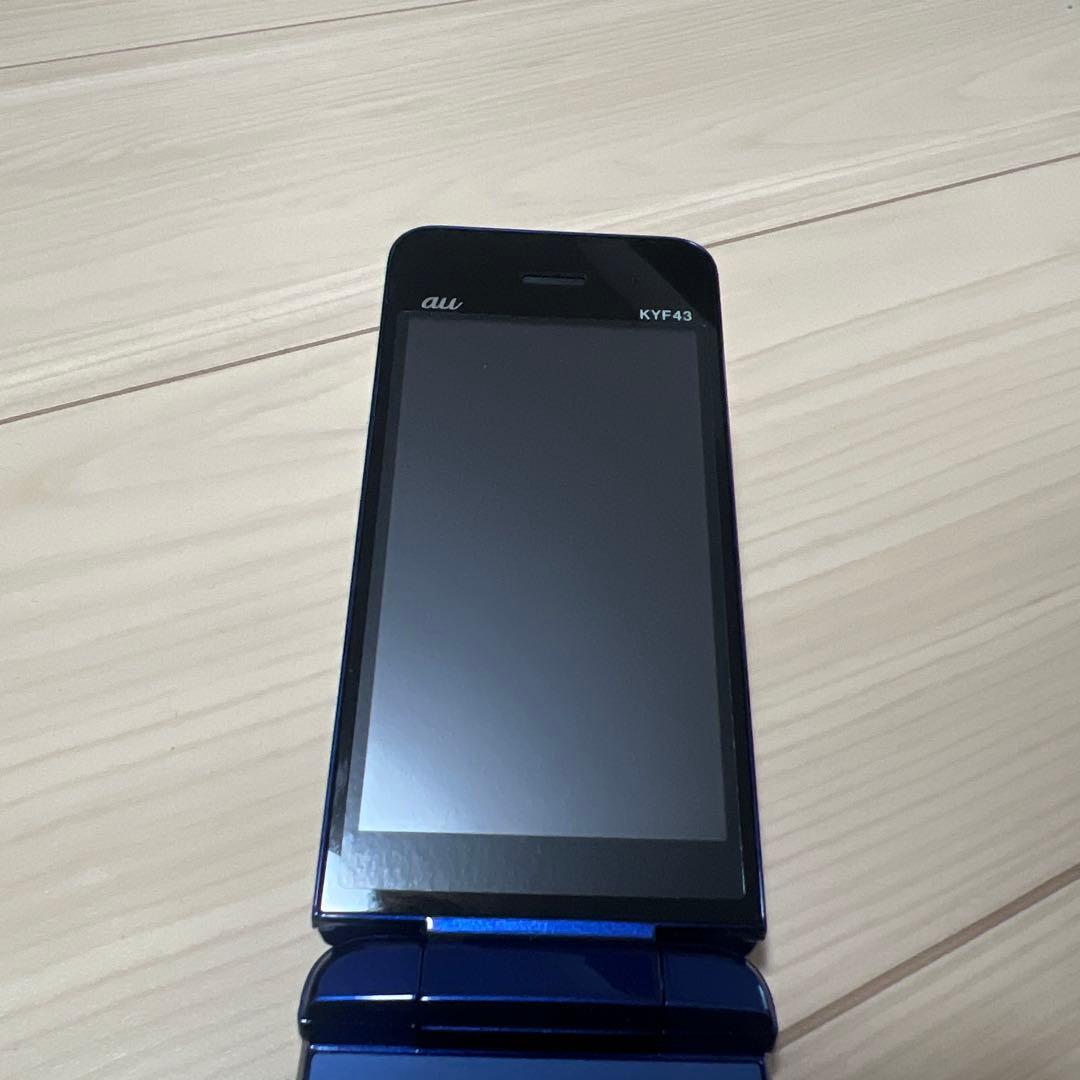 【ほぼ未使用・現行】au かんたんケータイ ライト KYF43（ロイヤルブルー）