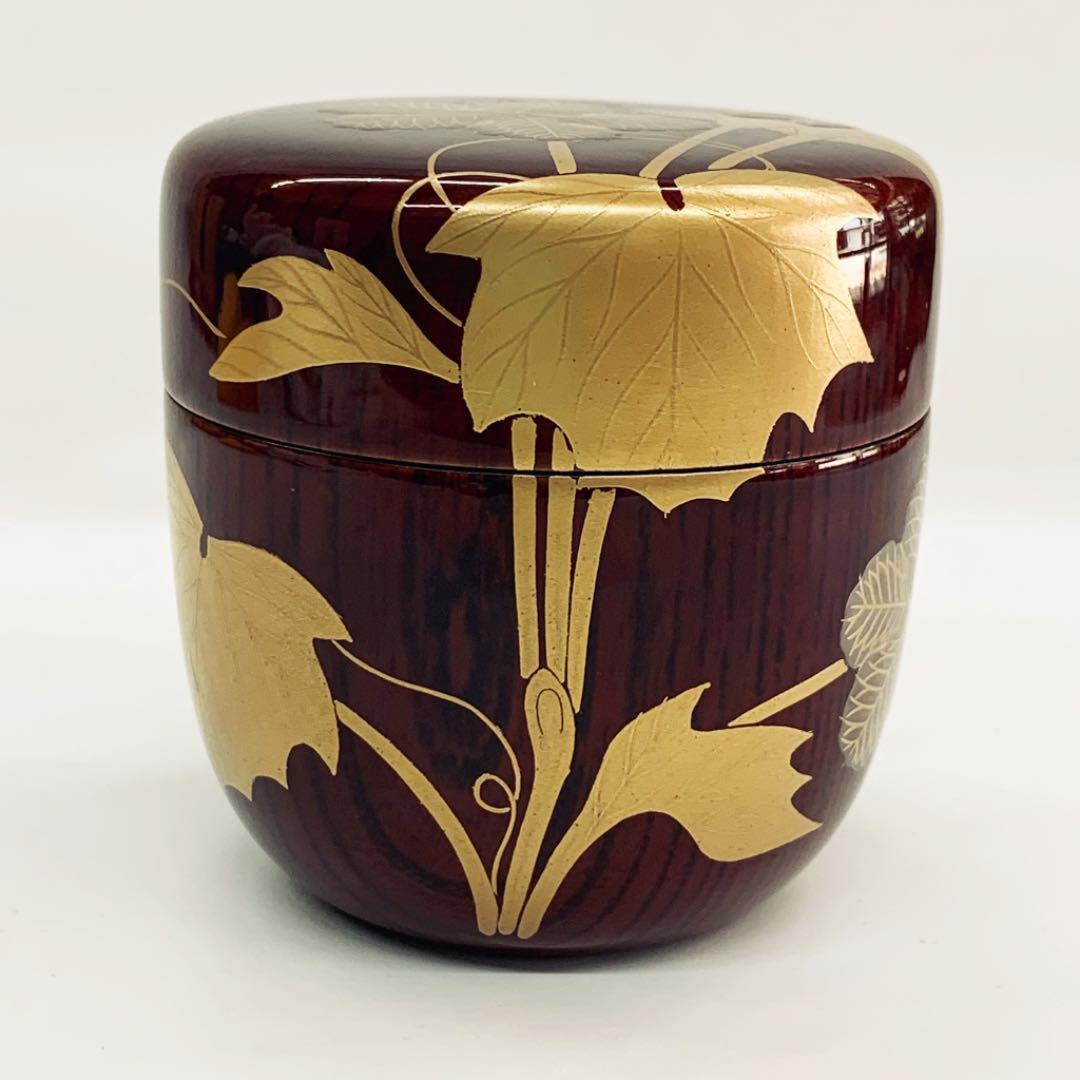 【棗　夕顔絵】新井司峰　共箱