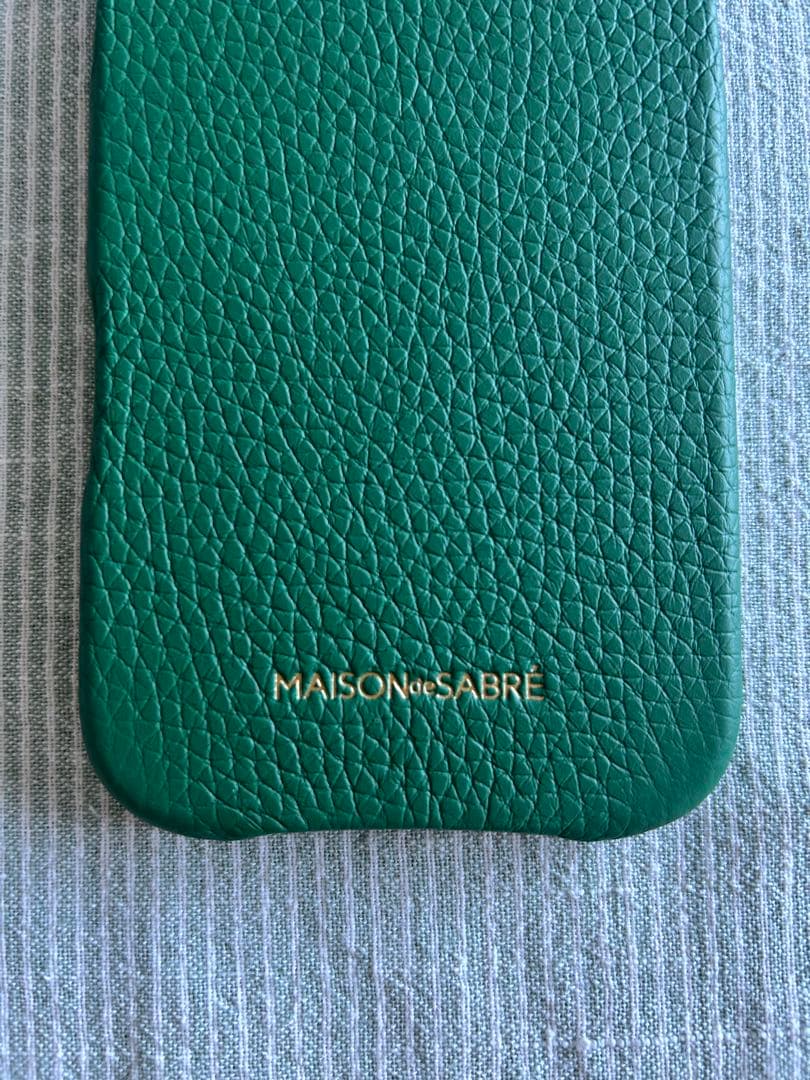 iPhone17Air ケース MAISON de SABRÉ グリーン レザー