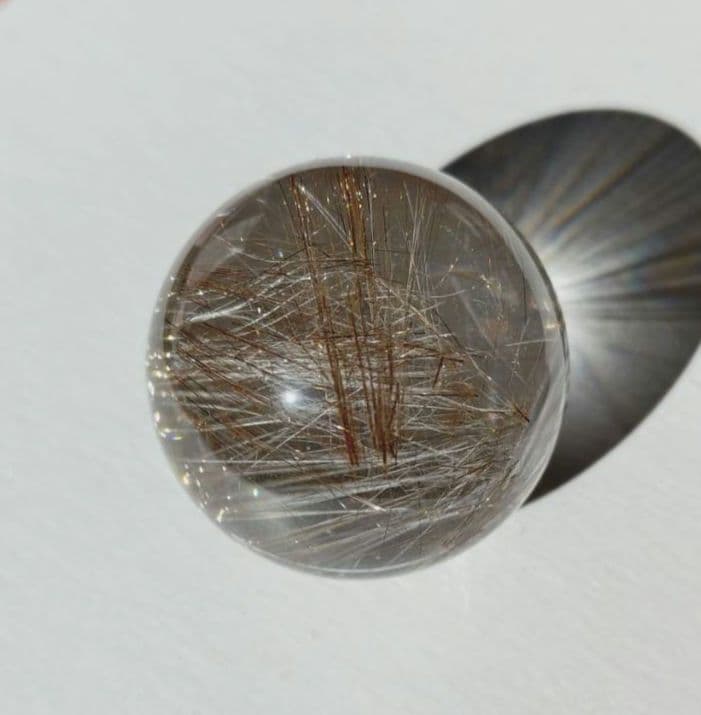 シルバールチルクォーツ スフィア ブラジル産 天然石 パワーストーン 置物