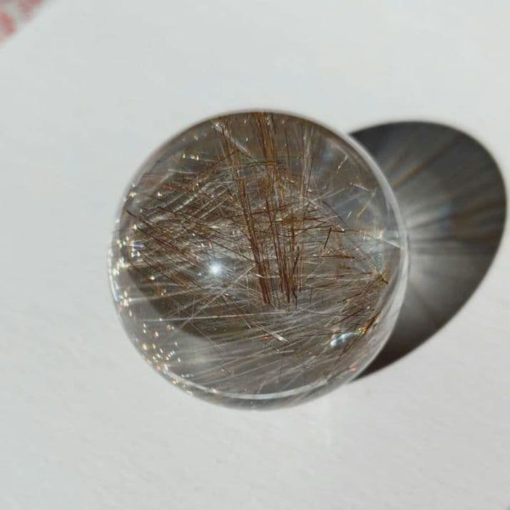 シルバールチルクォーツ スフィア ブラジル産 天然石 パワーストーン 置物