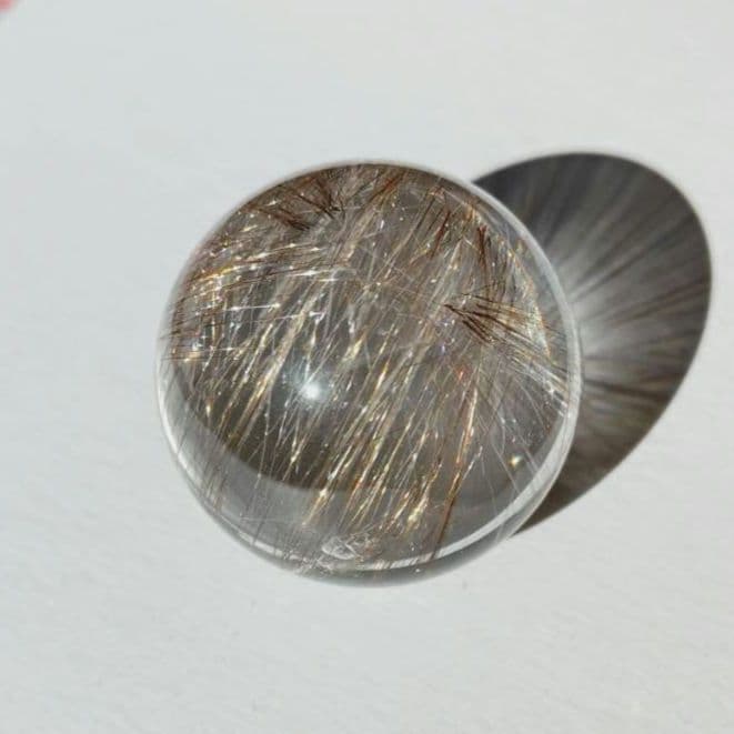 シルバールチルクォーツ スフィア ブラジル産 天然石 パワーストーン 置物