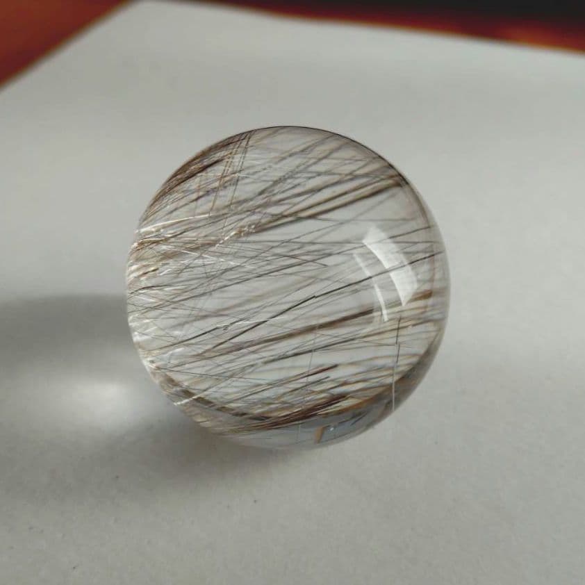 シルバールチルクォーツ スフィア ブラジル産 天然石 パワーストーン 置物