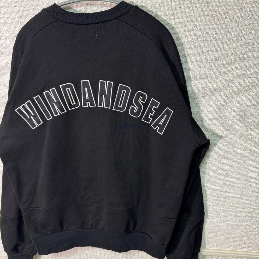 【美品】WIND AND SEA ウィンダンシー バックロゴ スウェット L
