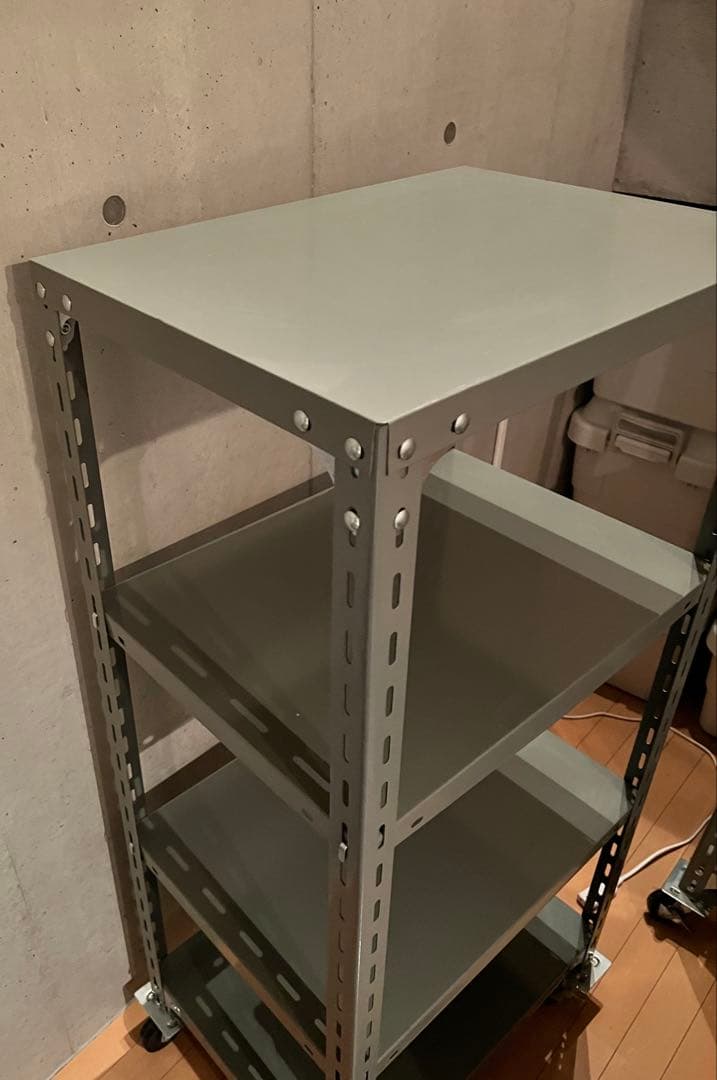 工業用 スチール シェルフ スリム(W610) 4段 D450 d&d 無印