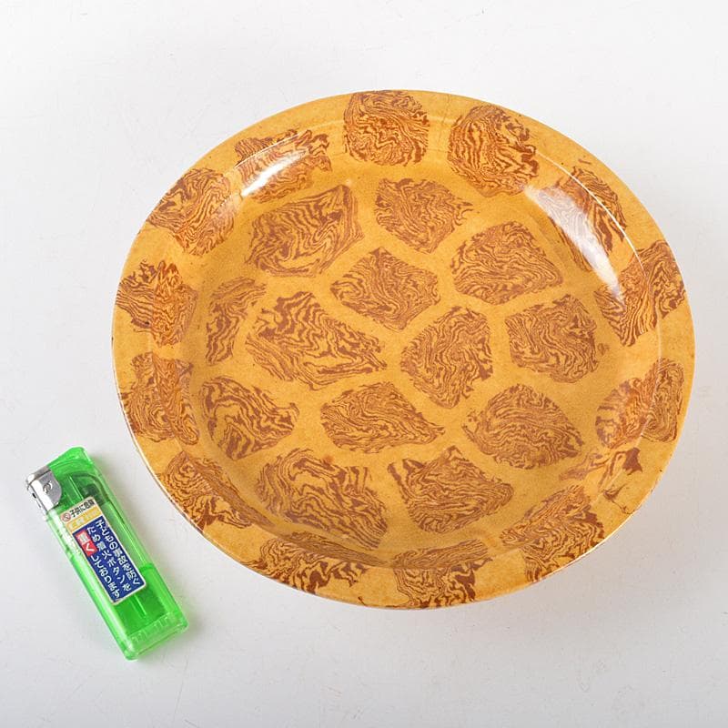 中国　唐代　練込盤　三獣足皿　V　R7271