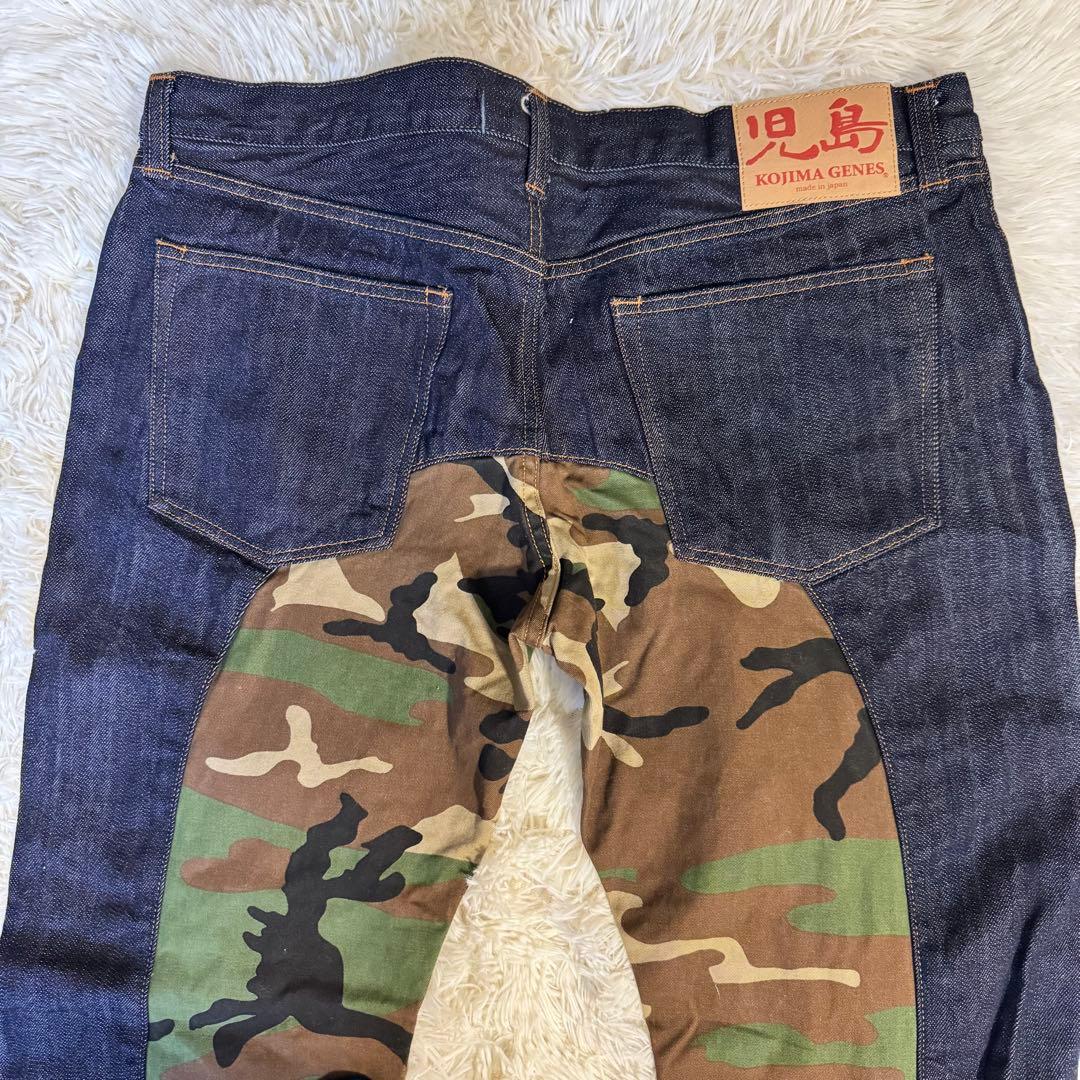 児島ジーンズ　スペースモンキーコンボパンツ　カモフラ柄　サイズ42 ビッグサイズ