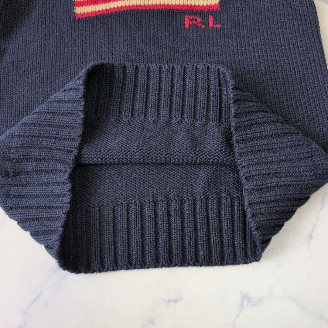 POLO RALPHLAUREN アイコニックフラッグ セーター ネイビー M