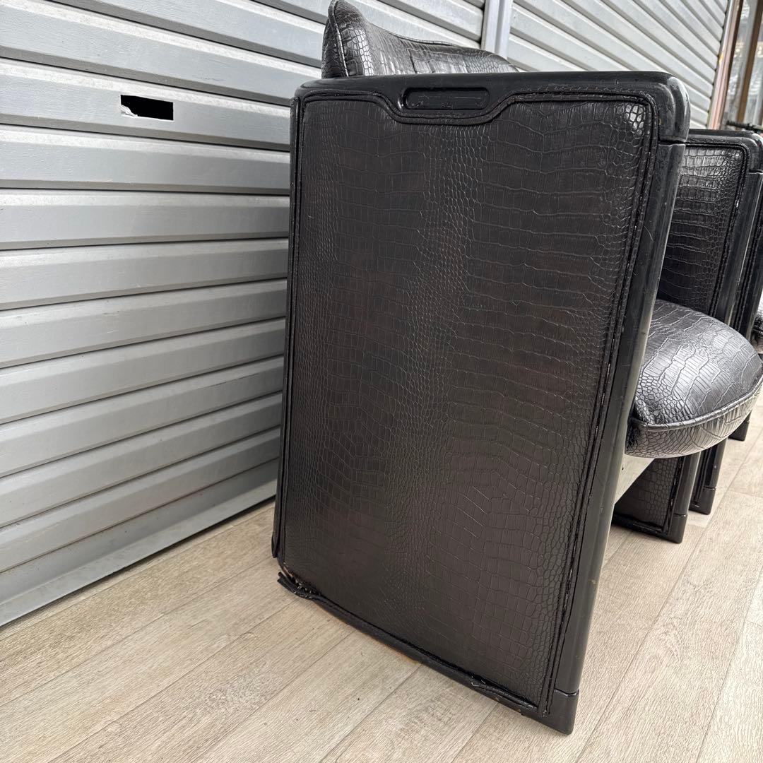 クロコダイル　型押し　シングルソファ　1人掛け　セット