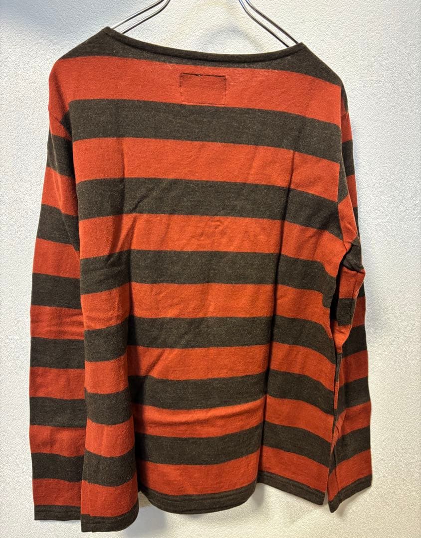 NUMBER (N)INE 長袖ニットオレンジ・グレー