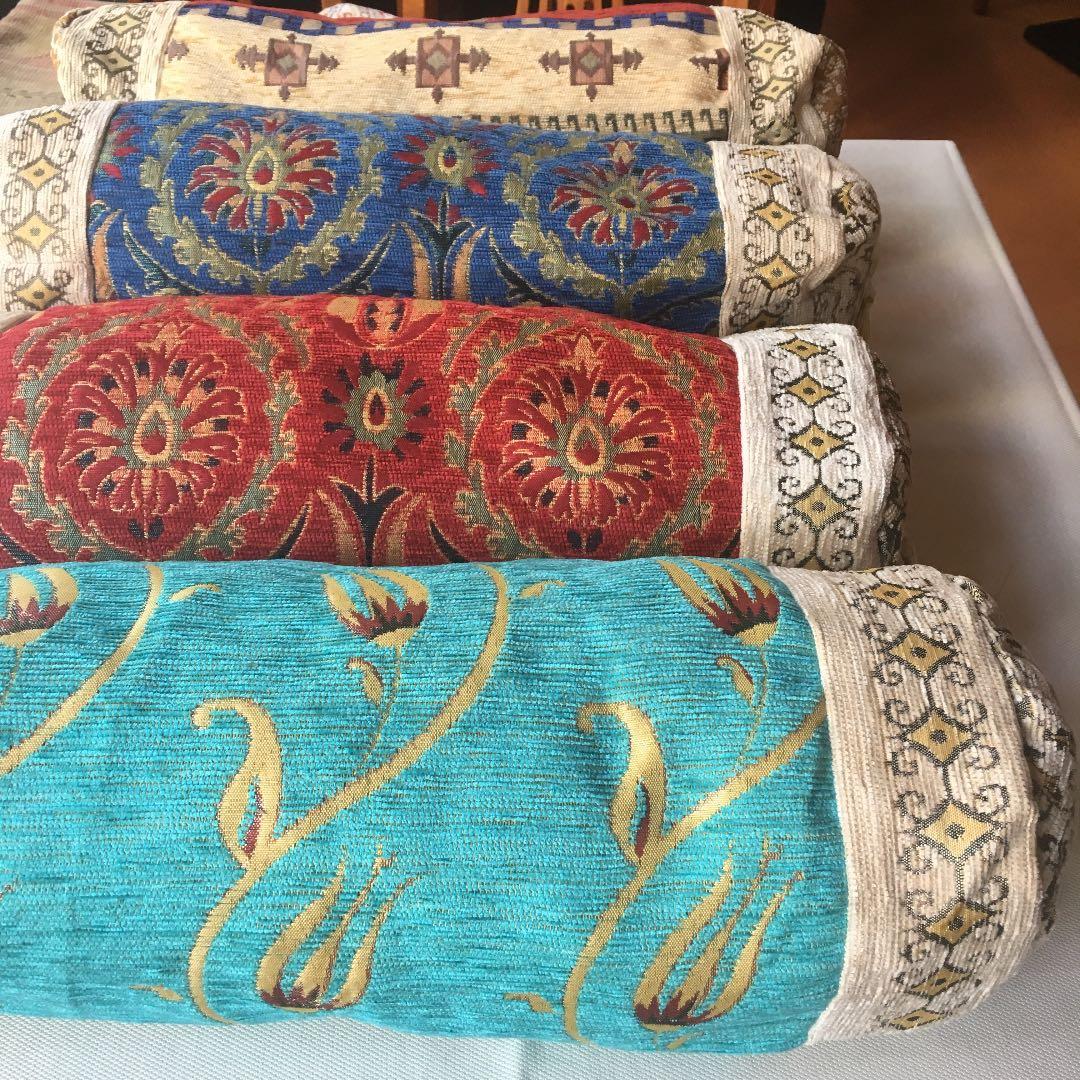 新品❗️トルコ製 イスタンブール ボルスター 円筒形 クッションカバー