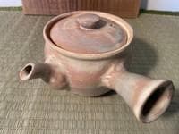 萩焼茶器揃 急須 茶注 湯呑 共箱付き　（玉佛山 野坂康起 ）