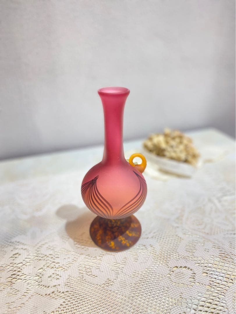 希少 一輪挿し 花瓶 大正ガラス