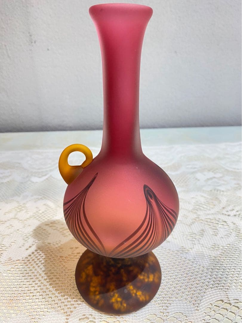 希少 一輪挿し 花瓶 大正ガラス